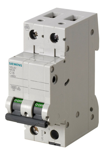 Breaker Control 2x3 Amp   6ka 2polo Tipo C Siemens 5sl6203-7