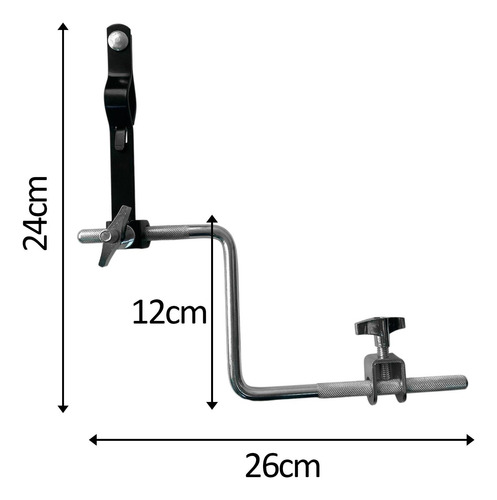 Jazz Drum Z Shape Rod Piezas Con Clip De Extensión
