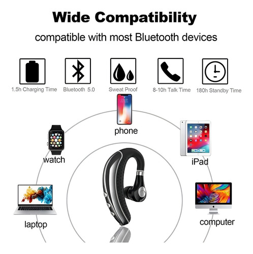 Audífono Bluetooth Comexion V5.0 Audífono Bluetooth Con