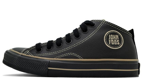 Imagen 1 de 5 de Zapatilla Media Caña John Foos Eco Cuero Negro 164 Flashback