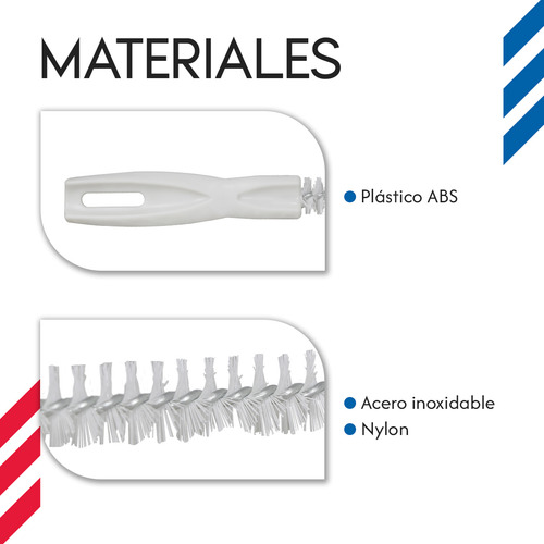 Pack De 5 Cepillos En Espiral Flexible Diler Para Limpieza De Desagües Drenaje De Tuberías Lavabo Dragado Color Blanco 45cm