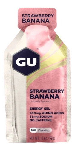 Imagen 1 de 2 de Geles Energéticos Gu Original Sabor Strawberry Banana