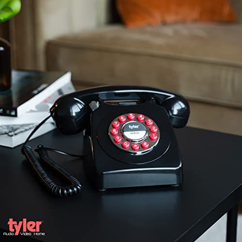 Teléfono De Línea Fija Estilo Retro Tyler, Aspecto De Disco