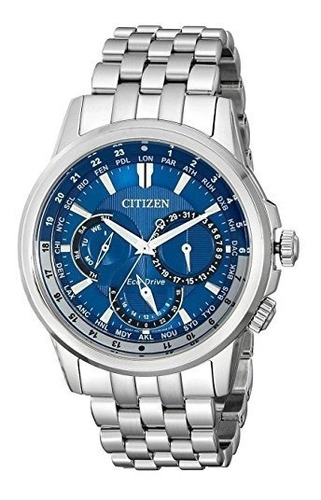 Reloj Calendrier De Acero Inoxidable Citizen Eco-drive Para 