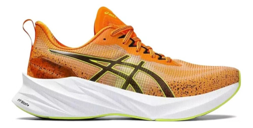 Tênis masculino Asics Novablast 3 LE cor laranja/verde - adulto 41 BR