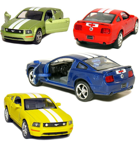 Set Of 4: 5 2006 Ford Mustang Gt With Stripes 1:38 Scale