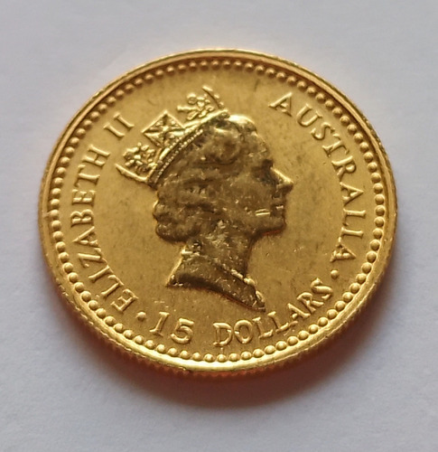 Moneda Oro 9999 Canguro Pepita 1/10 Onza Australia 1992