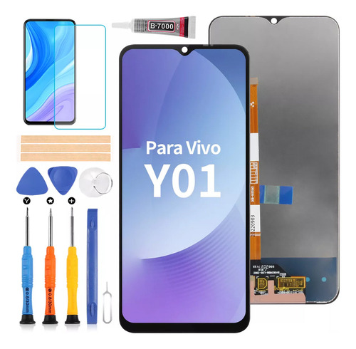 Pantalla Táctil Srjtek Para Vivo Y01 Y11s Y15s Y20 Color Negro