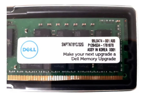 Memória Servidor Dell 32gb Ddr4-2666 Rdimm SNPTN78YC/32G