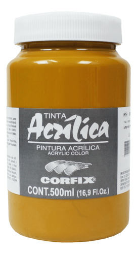 Tinta Acrílica Corfix 500ml 52 Amarelo Indiano