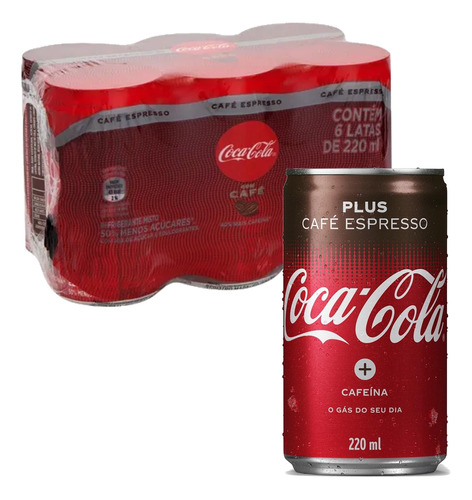 Coca-cola Café Espresso 220ml (6 Latas) Kit Coca Cola