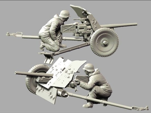 Pak-36 Cañon Anti Tanques Con Artilleros By Zvezda # 3610