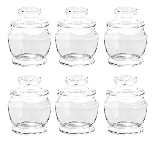 Set 6 Brocalito Vidrio Envase Octagonal Regalo Dulcero 100ml