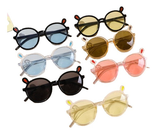 6 Lentes Gafas De Sol Infantiles Cute Moda Niños Niñas