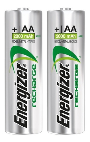 Imagen 1 de 2 de Pilas Recargables Bateria Energizer Aa X 2