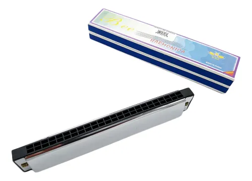 Armónica Bee 24 Agujeros Tremolo Clave C Harmonica Metal.