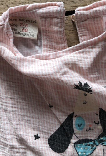 Remera Manga Corta Nena Bebé Zara Babygirl 3-6 Meses