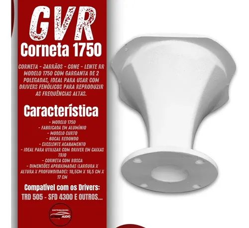 Expansor Cone Corneta Gv 1750 Alumínio P/ Driver 2pol Trio