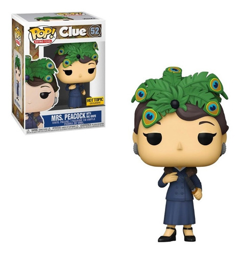 Funko Mrs. Peacock With The Knife 52° Clue Hot Topic Exclu.