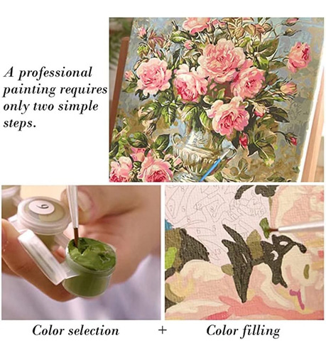 Pintura Por Número Junto Cascada Forest Hut Diy Pintur...
