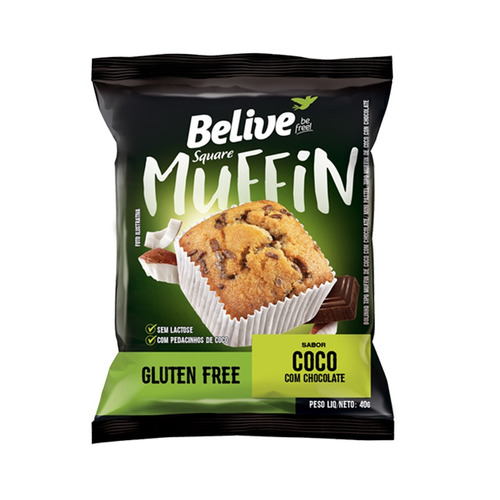 Muffin Coco Com Chocolate Com 10 Un - Belive