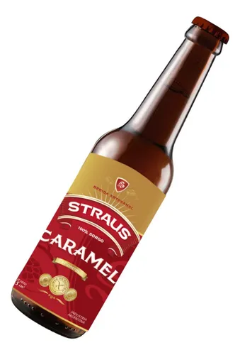 Cerveza Artesanal Straus Red Caramel 355ml Sin Tacc Sorgo X6