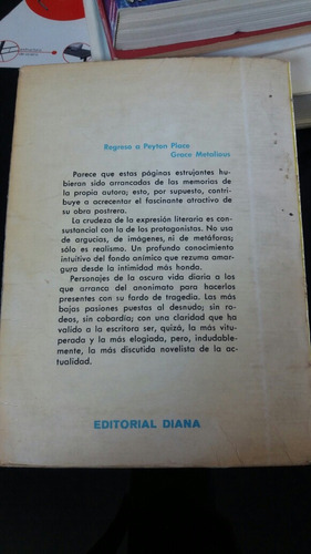 Regreso A Peyton Place Grace Metalious (Usado)