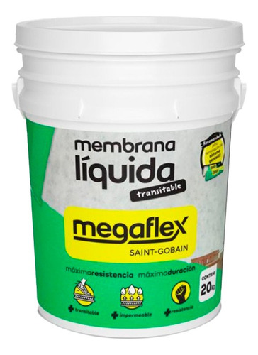 Membrana Liquida Transitable Para Techos 20kg Megaflex