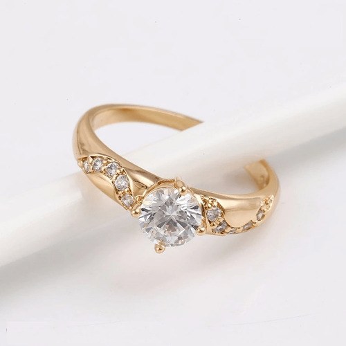 Imagen 4 de 8 de Cyber Off! Anillo Compromiso Aniversario Toque De Oro 18kt