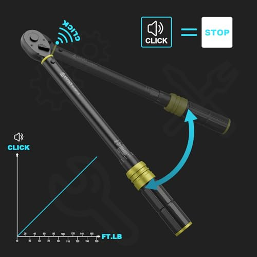 Llave Dinamométrica De Clic 1/2 PuLG 10-230 Nm Doble Direcci
