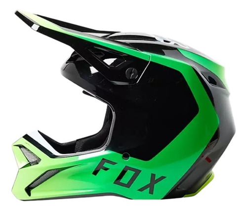 Casco V1 Dpth Proteccion Negro Atv Moto Motocross Fox Juri