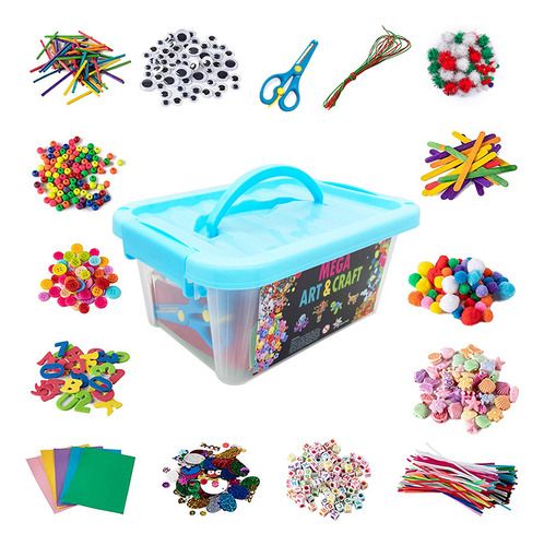 Kit De Manualidades Diy 2000+ Piezas Set Materiales Creativo