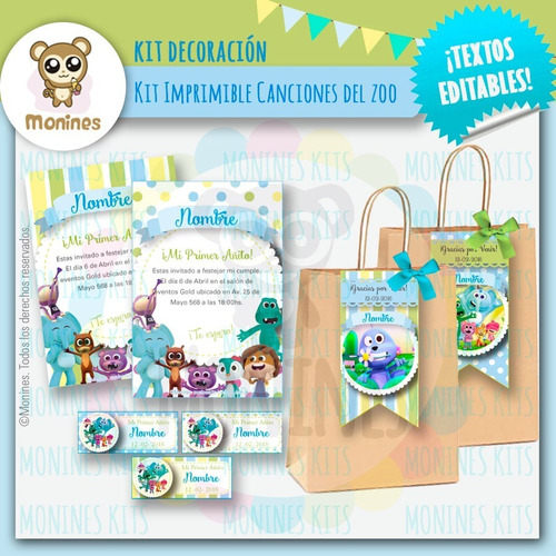 Canciones Del Zoo Kit Imprimible ¡editable O Personalizado!