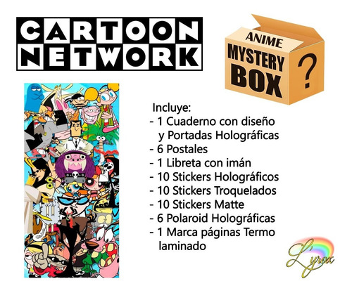 Cartoon Network Mystery Box Holografica Cuaderno Retro Anime