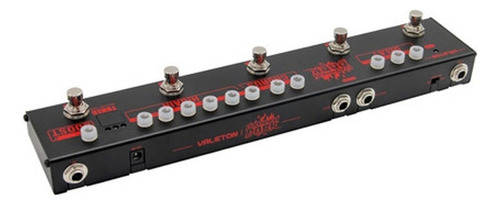 Pedalera Multiefectos Valeton Dapper Dark + Fuente Color Negro