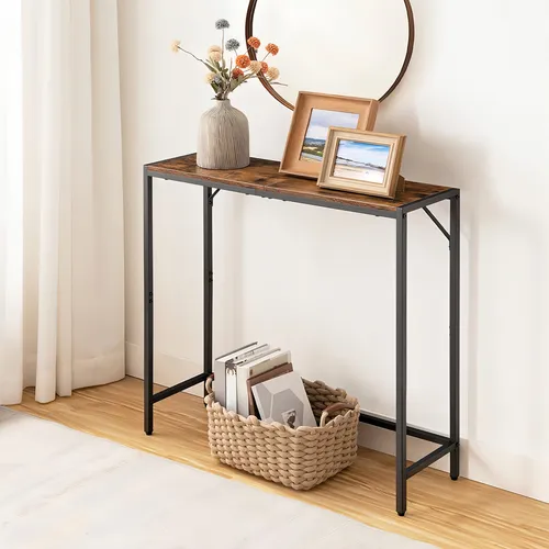 Mesa Consola Mahancris, Mesa De Sofá Estrecha, Mesa De Sofá