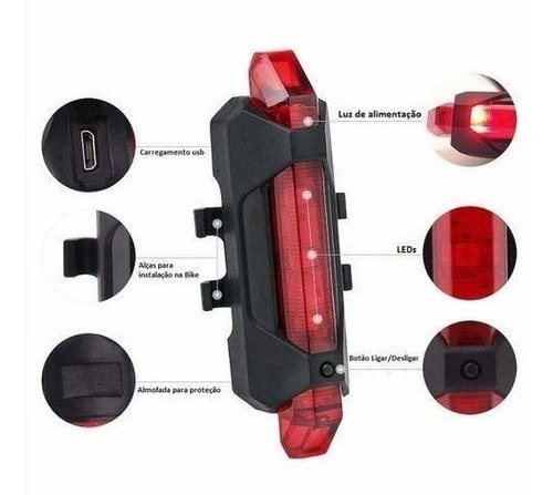Linterna USB recargable LED Bike Bike
