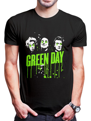 Polo Varon Green Day Faces (d1283 Boleto.store)