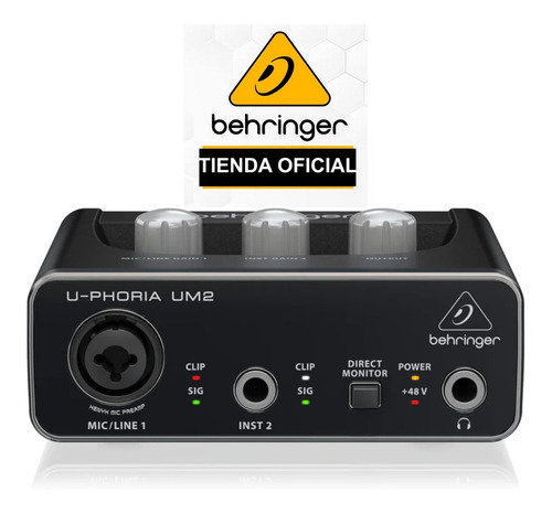 Interface Behringer U-phoria Um2 + Garantía