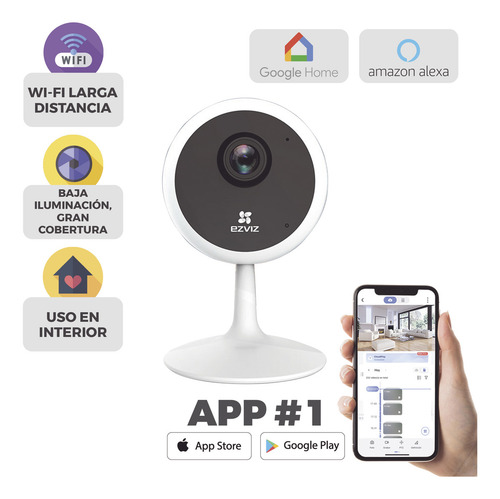 Kit Video Vigilancia 2 Cámara Ip Ezviz 2mp Detección De Movimiento Audio De Dos Vías Cs-c1c