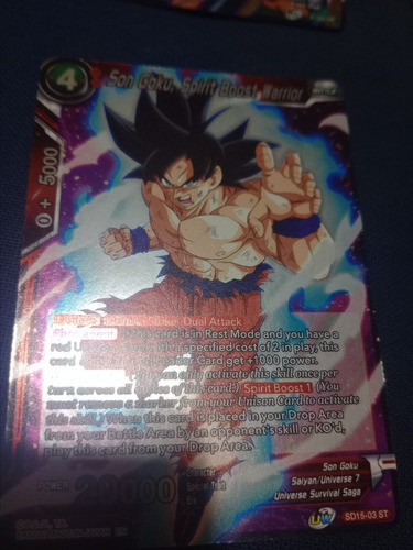 Son Goku, Spirit Boost Warrior Carta Brillante Dragon Ball