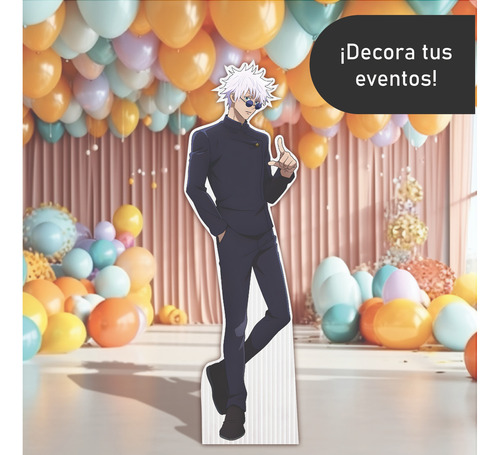 Figura Tamaño Real Gojo Satoru 150cm Base Rígida Coroplast