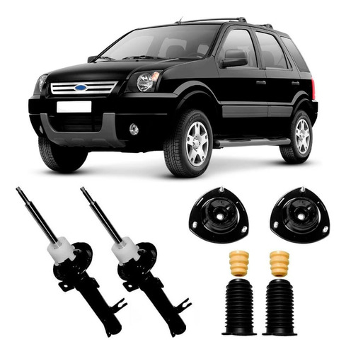 Kit2 Amortecedor Ecosport 2010 Dianteiro Coxim Batente Coifa