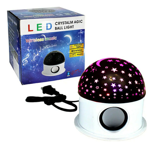 Parlante Bluetooth Bola Magica Led Multicolor 