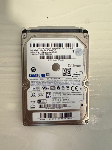 Lote 4 Discos Duros Laptop 2.5 Gris (Usado)