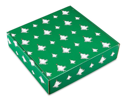 Caja Navideña - 41x41x10cm, Árbol De Navidad - 25/paq