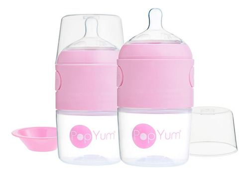 Set 2 Biberones Pop Yum 5oz/150 Ml Para Mezclar Fórmula