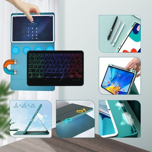 Funda Teclado Para Huawei Matepad 11 Con Rgb Ratón Ñ -fh116