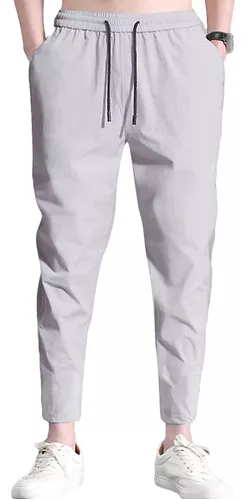 Pantalones de chándal para hombre Pantalones de chándal deportivos  Pantalones largos casuales de corte ajustado XBTCLXEBCO Gris, Grande