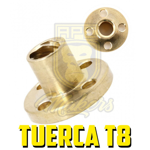 Tuerca T8 1 Hilo Paso 2 Mm Impresora 3d